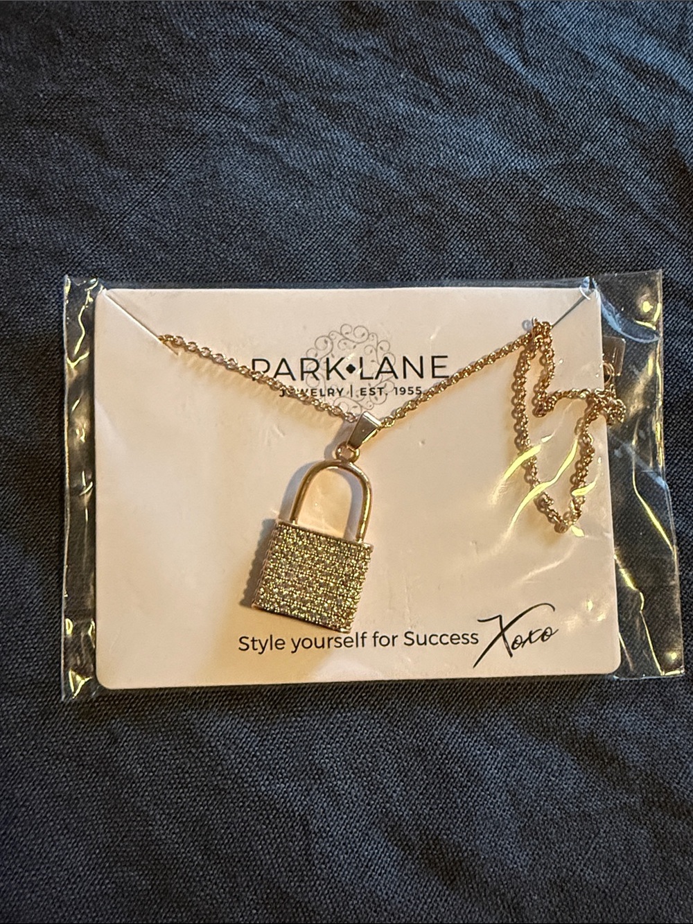 Park Lane Gold Padlock Pendant Necklace